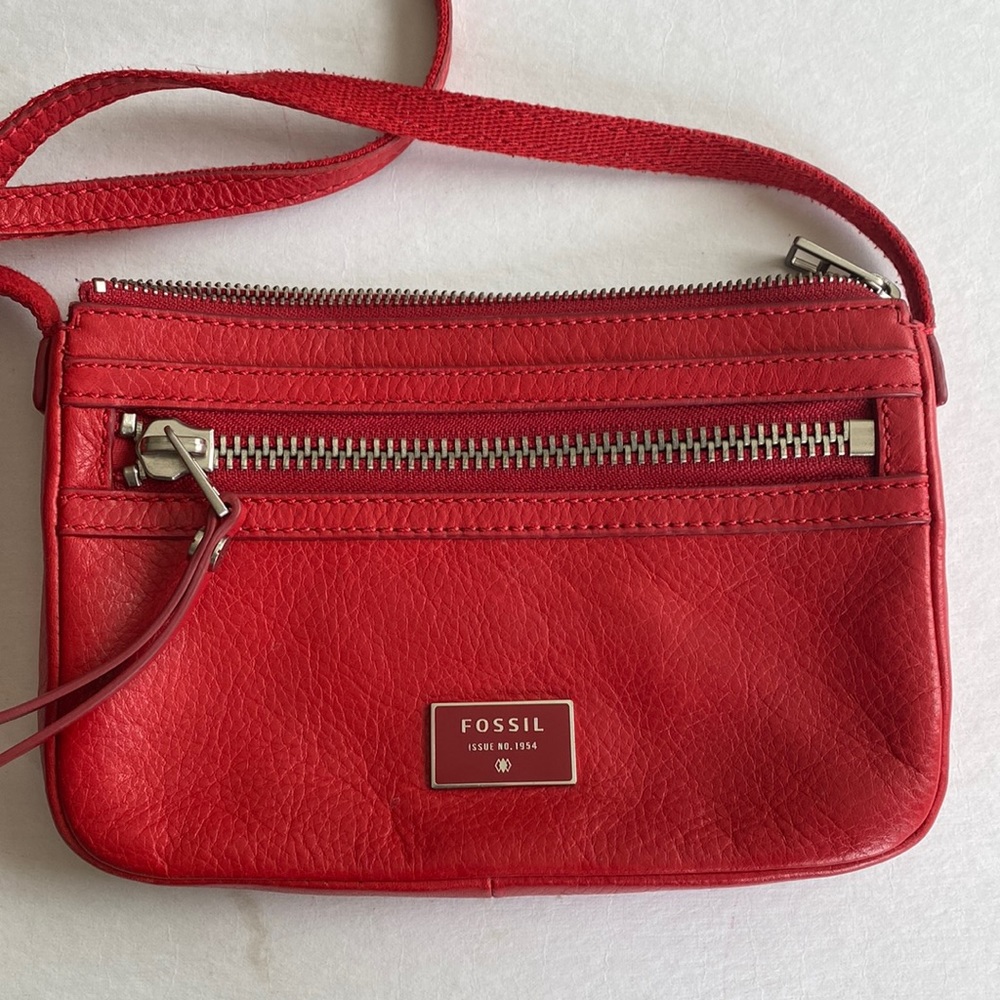 Fossil Red Crossbody Bag